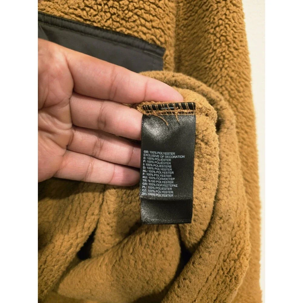 The North Face Fleece Sherpa Extreme Pile 1/4 Zip Pullover Men's Brown Size XL